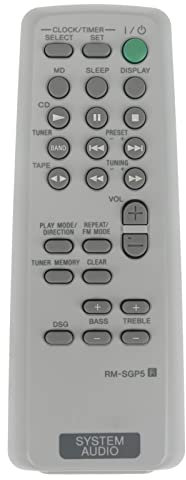 VINABTY RM-SGP5 Telecomando di Sostituito Adatto Per Sony Micro Hi-Fi Component System CMT-EP313 CMT-EP515 CMT-EP315 CMT-EP414 SS-CGP5 HCD-EP303 HCD-GP5 SS-CEP313 HCD-EP313 SS-CEP515 HCD-EP515