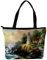TBOUOBT Tote Bag Damen Satchel Bag Handtasche Stylische Tote Handtasche für Damen Hobo Bag Fashion Crossbody Bag,Ölgemälde am Meer Leuchtturm Bauernhaus