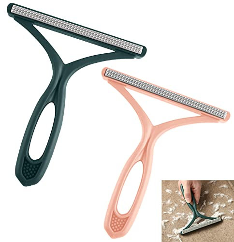 Quita Pelusas Ropa,Quitapelusas para Mascotas,Quitapelusas Manual de 2 Piezas,Quitapelusas portátil, quitapelusas Manual de Doble Cara para Eliminar Pelusas y pelos de Mascotas de Ropa y alfombras