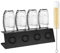 HXC-BLG Flaschenhalter für Soda Stream 4er Flaschen Edelstahl Abtropfhalter Abtropfständer mit Deckelhalter für SodaStream Crystal & Emil Flaschen