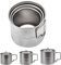 Tasse de Camping en Titane Set de cuisine 500 ml cafetière cuisinière de camping avec poignée pliante pour sac à dos randonnée survie avec sac en filet et couvercle (500ml/16.91 fl oz)