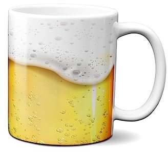 Hustling Sharks® Männertasse Mit Biermotiv - Geschenk Kaffeetasse 330ml - Spülmaschinenfest, Keramik, Weiß - Für Männer, Papa, Büro - Lustige Tasse