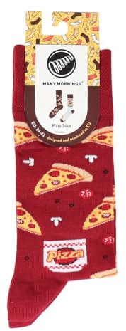 Many Mornings - Pizza Slice - Mismatched Socken (as3, numeric, numeric_39, numeric_42, regular, regular)