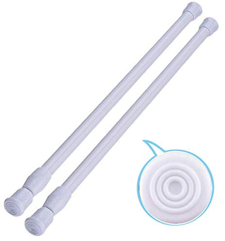 2 St¨¹ck kleine Spannstangen 30-50cm Gardinenstangen in ausziehbarer Breite, Federstange f¨¹r K¨¹chenutensilien, Schrank und Schrank, passt in die R?ume zum Aufstehen