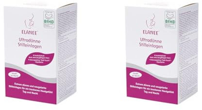 ELANEE Ultradünne Stilleinlagen – ultra-saugfähiger Kern, extrem dünn und atmungsaktiv - weiß, 24 Stück (219-00) (Packung mit 2)