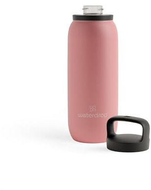 waterdrop® Botella Agua Acero Inoxidable 600ml, Termo Doble Pared: 24h Frio - 12h Caliente, 100% Hermética, Segura - Sin BPA: Para Niños. Botella Térmica Gimnasio, Water Bottle, Thermo, Cantimplora