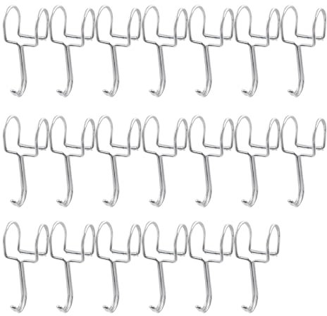 ONEBO 20 Stück S-Haken,304 Edelstahl S-förmiger Haken,Hakenaufhänger,für für Badezimmer, Schlafzimmer, Büro, Küche, Geschäft,bis 10kg Belastbar(23-26mm)