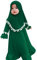 FYMNSI Baby M?dchen Gebetskleidung Muslimisches Kleid Abaya Maxikleid Mit Hijab Kleinkinder Neugeborene Islamisches Gebetskleid Ramadan Kaftan Dubai Outfit Einfarbig Zweiteilig Gr?n 2-3 Jahre