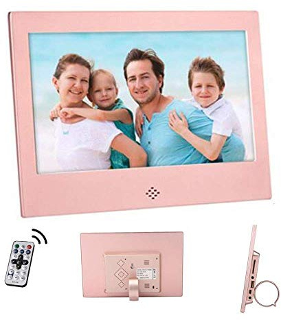 Digitaler Bilderrahmen, 25,4 cm (10 Zoll), digitaler Bilderrahmen, 16:9 LED-Display mit USB, geeignet für verschiedene Szenarien (Pink)