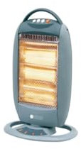 INTEC - Piccolo riscaldatore supplementare 1200W - Riscaldamento a infrarossi portatile a 3 potenze, oscillante, sicurezza anti-ribaltamento