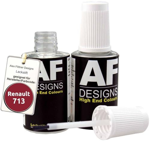 Stylo de retouche compatible avec Renault 713 Rouge Cerise Nacre Peinture automobile à séchage rapide 2x20ml