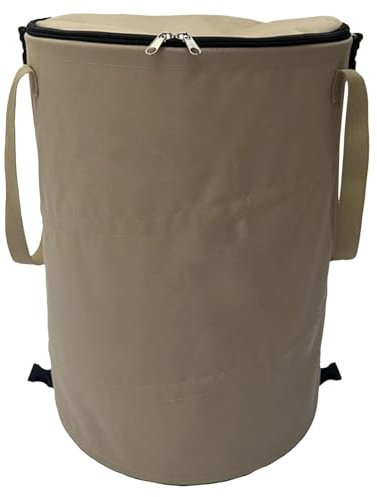 Ziurmut Trash Can, 37L Collapsible Garbage Bin, Yard Waste Bags for Camping Garden Hiking Picnics and Outdoor, Pop up Large Garden Waste Bags with Zipper Collapsible Camp Trash Can