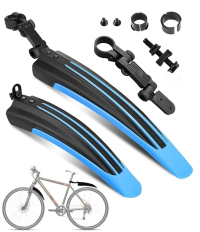 OVTSPO Fahrrad Schutzblech Set 20-26 Zoll – Kinderfahrrad Schutzblech Vorne Hinten, Verstellbarer Spritzschutz für MTB Mountainbike Cityrad, Schnelle Montage ohne Werkzeug, PP Material