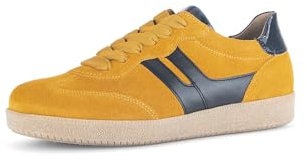 Gabor Damen Low-Top Sneaker, Frauen Halbschuhe,schnürschuhe,schnürer,Business,Freizeit,straßenschuhe,Sportschuhe,golden/Denim,39 EU / 6 UK
