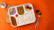 Wrap n Pack 50-Pack 5-Compartment with Pickle Section Disposable Plates - 100% Natural, Biodegradable and Eco-Friendly for Events, Schools and Office Meetings