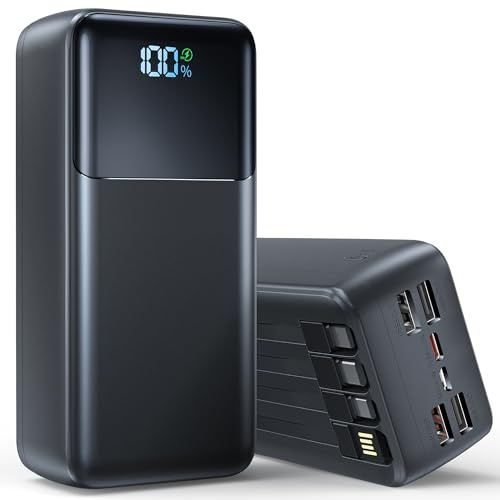 Newest 56800mAh 65W Power Bank Portable Charger, External Battery Pack Phone Charger,10 Charging Ports Battery bank With Smart LED Display, for iPhone/iPad/Tablets