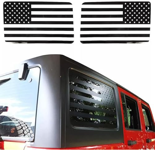 TDHLW Lunotto Adesivo Decalcomania Bandiera Americana per Jeep Wrangler JK JKU 2011-2018 4 Porte, Accessori Esterni