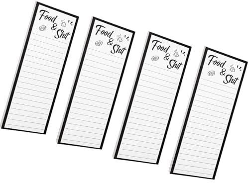 Mumuve Magnet Notepads Writing Pad for Fridge 50Sheets/Pad P3x7.89Inch Fridge Memopad Writing Pad Magnetic Leather Pen