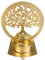 Bougeoir en Métal Doré pour Bougie Chauffe-Plat modèle Arbre de Vie, Assure Une Ambiance Spirituelle et Élégante