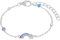 Prinzessin Lillifee Armband 925 Sterling Silber Mädchen Kinder Armschmuck, mit Zirkonia synth., 12+3 cm, Mehrfarbig, Sternschnuppe, Kommt in Schmuck Geschenk Box, 2039760