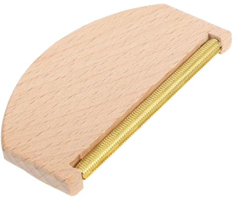 MUCKLILY Wool Ball Remover Manual Sweater Comb Knitwear Pilling Remover Wooden Handle Tool for Cashmere Woolens Clothing Defuzzing Tool Sweater Comb for Coats and Garments