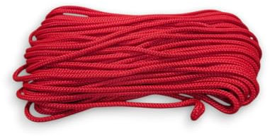 BricoShopping Corda per Tende Veneziane 3mm 20mt Resistente Anti UV Multiuso Cordino Ideale per Binario Tenda Bricolage Treccia Nautica Giardinaggio Campeggio Scooby-Doo Merceria Scubidu (Rossa)