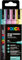POSCA 186542 - POSCA Marker Set, 4 stylos acryliques PC-3M, marqueur permanent 0,9-1,3 mm pointe ogive