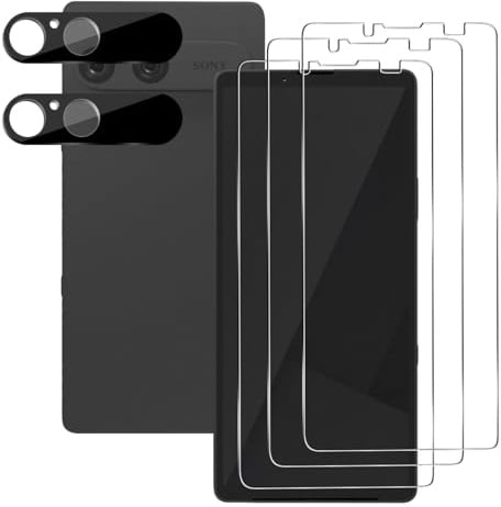 Rnnmeeko 3+2 Stück Schutzfolie für Sony Xperia 10 VII Panzerglas, 9H Härte Panzer Schutz Glas folie und Kameraschutz Schutzglas, Anti-Kratzer Blasenfrei Displayschutzfolie