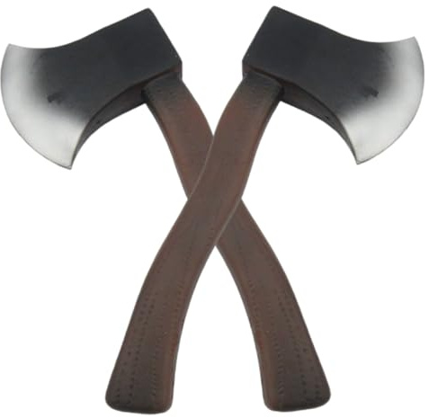 Jorzer Axes Realistic Foam Axe 2Pcs 11x4.9 Axe Prop Hatchet Halloween Costumes for Halloween Costume Party