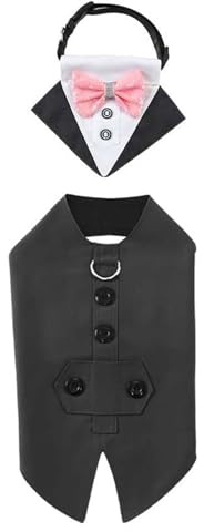 Luxuriöser Hunde Smokinganzug mit Verstellbarer Taille und abnehmbarem Schmetterlings Krawattenkragen für Hochzeiten und Geburtstage Elegante Hundebekleidung