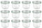 12 Weck Mini Sturzgläser 80ml / RR60 mit Glasdeckel im Original Karton (Mit Glasdeckel)