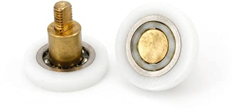 Cuscinetti Box Doccia VR - Kit 2 Pezzi Rotelle a Sfera di Ricambio in Acciaio per Ante Doccia a Scorrimento Cuscinetto 23x4x20 M5 profilo Tondo