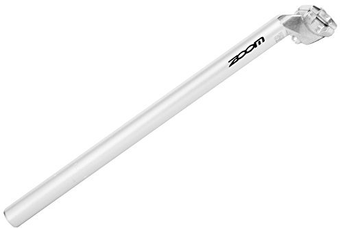 ZOOM SP-C207 Fahrrad-Sattelstütze, 400 mm lang, Standardgröße, Aluminiumlegierung, Silber oder schwarz, silber, 30.2mm