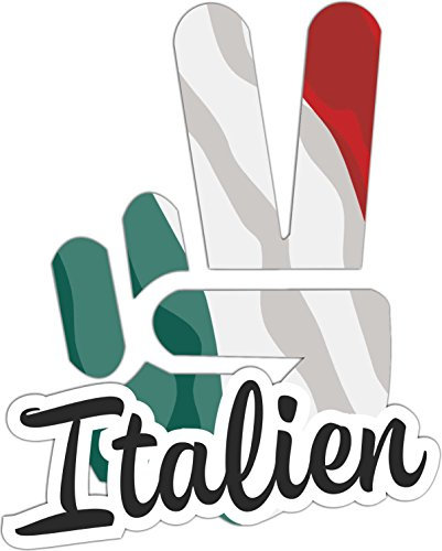INDIGOS UG - Aufkleber - Autoaufkleber - Sticker - Italien - Victory - Sieg - Heckscheibe, Kofferraum - 15x12 cm
