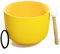 KELIODY Kristall Klangschale, 440 Hz G Note Gelb Solarplexus-Chakra 8 Zoll 20 cm, Crystal Singing Bowl mit O-Ring und Schlägel, Entspannung, Meditation, Yoga, Geschenk