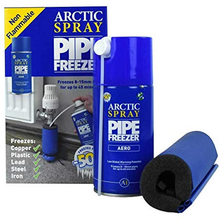 Arctic Hayes ZEK1 Aero Disposable Pipe Freezing Kit with 1 Freezing Jacket for Plumbing Installation, Repair & Maintenance. Freezes Plastic & Metal Pipes (8-15mm), Blue