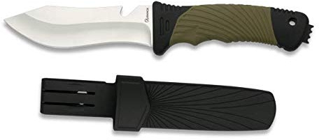 Cuchillo Supervivencia Hoja 12 cm para Caza, Pesca, Camping, Outdoor, Supervivencia y Bushcraft Albainox 32340 + Portabotellas de regalo