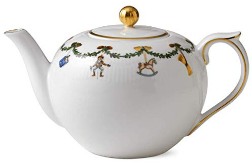 Royal Copenhagen - Star Fluted Christmas - Teekanne - Bone China Porzellan - 1,4 l
