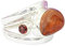 Ravishing Impressions Jewellery Ring Sterling-Silber 925 Mexikanischer Feueropal und Granat -5115, Stein, Mexikanischer Feueropal und Granat