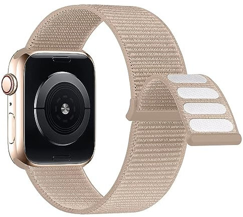 Lobnhot Cinturino in nylon compatibile con Apple Watch, 40 mm, 38 mm, 41 mm, cinturino sportivo regolabile compatibile con iWatch Series 7 SE 6 5 4 3 2 1 (noce 38/40/41 mm)