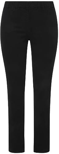 Ulla Popken Damen Jeggings Denim, Sienna Hosen, Schwarz, 40W / 30L EU