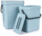 Spesh 2 Pcs (3L+5L) Food Waste Bins Hanging Trash Cans with Lid Small Food Waste Caddy Under Sink Bins for Kitchen, Bathroom, Office(Blue)