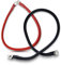 KUBOWAI Confezione di 2 Cavi Batteria con Capocorda ad Anello in Rame, Cavo in Rame per Batteria da 12V per Alimentazione e Trazione, 5AWG/16mm² 50cm Rosso e Nero (M8)