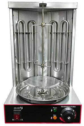 3000W Kebab Grill Profi Vertikal Gyro Gasgrill Edelstahl Dönergrill Dönermaschine Gyrosmaschine Gyrosgrill 2 Brenner Tischgrill BBQ Döner