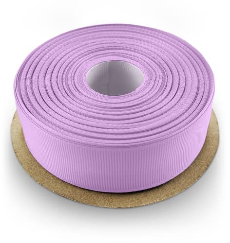 Netuno 1x nastro gros grain lilla 25 mm x 22 m nastro in poliestere grosgrain nastrino bomboniere matrimonio battesimo comunione nastro di stoffa per regali decorazioni nastro decorativo