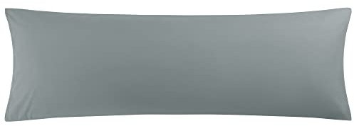 PiccoCasa Kissenbezug 50x160cm Kissenbezüge Kopfkissenbezug lang mit Hotelverschluss aus Mikrofaser Seitenschläferkissen Bezug Body Pillow Cover Dunkelgrau