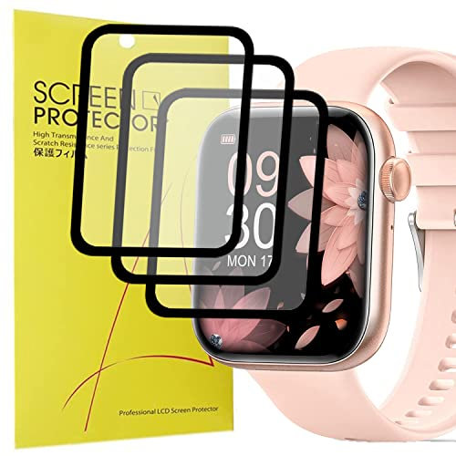 Blueshaweu Schutzfolie Kompatibel für AooDen P45 Smartwatch 1.8'', HD klar Flexible TPU Displayschutzfolie für AooDen P45 1.8'' Smartwatch (3 Pack)