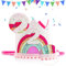Abeillo Geburtstagskrone für 1 Jahr Baby, Prinzessin Krone, Einstellbare Haarband für Ersten Geburtstag Party, Kinder Partyhüte Deko (Rainbow)