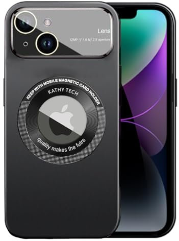 LOKASS Magnetic Handyhülle für iPhone 14 Hülle 6,1 Zoll 2023 Neue, Großes Viewport-Design mit Kameralinsenschutz Schutzhülle iPhone 14 Case Hard PC für Frauen, Mädchen, Männer, Jungen - Schwarz