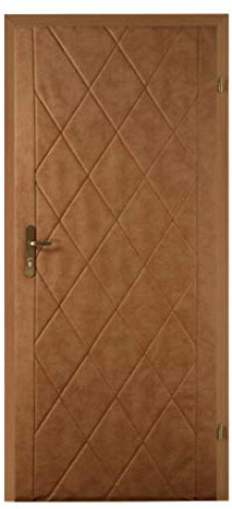 TapeOn Garniture de porte moderne à monter soi-même Kit classique | Revêtement de porte | Réparation de porte pour portes intérieures | Isolation acoustique | Losanges T1 | Couleur : châtaignier clair